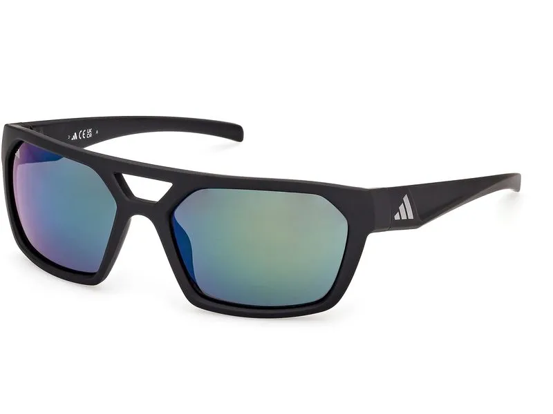 adidas ES0004 Sport Sonnenbrille Matte Black, Green adidas ES0004 Sport Sonnenbrille Matte Black, Green