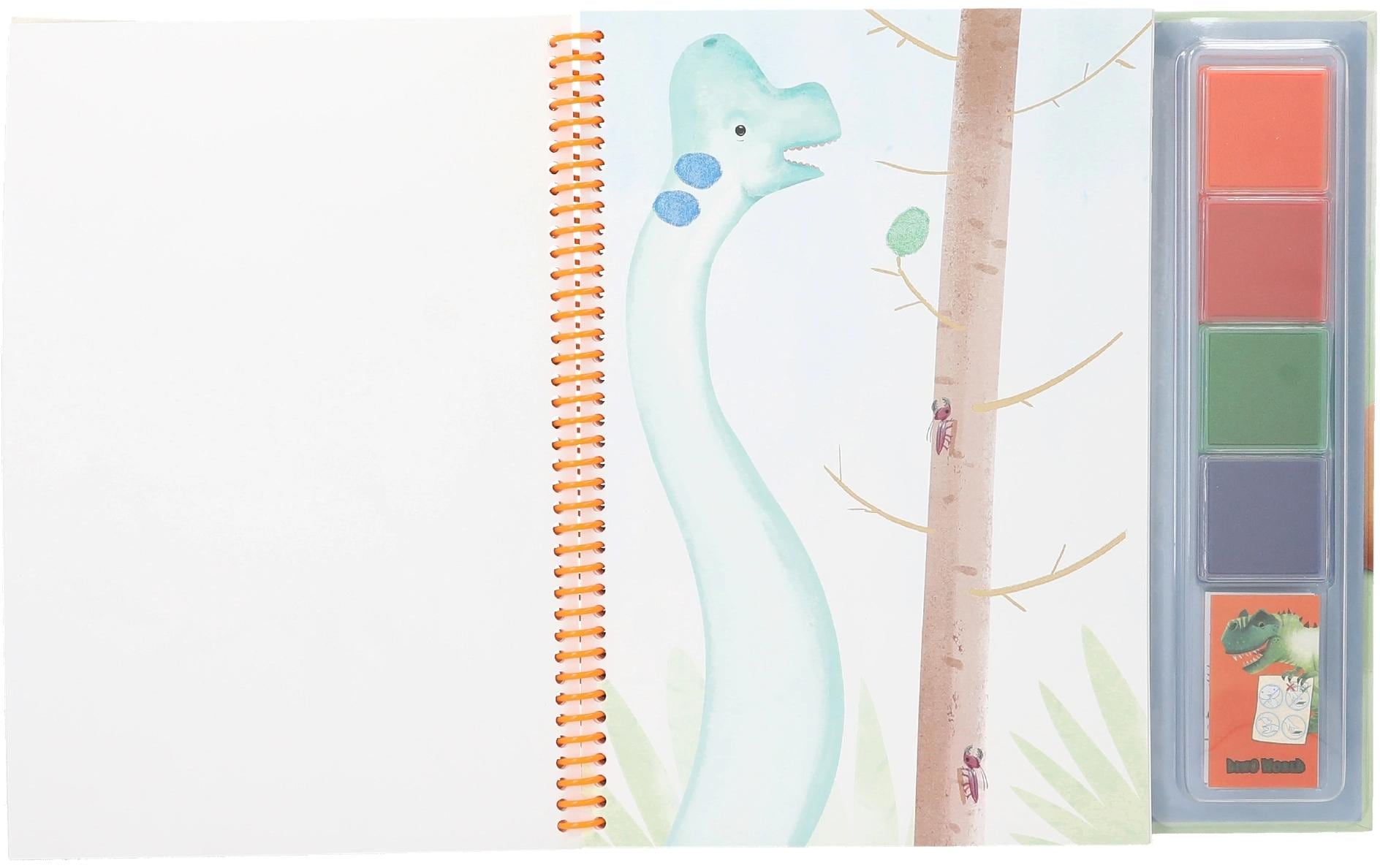 Depesche Malset Dino World 25 Seiten, 4 Stempelfarben