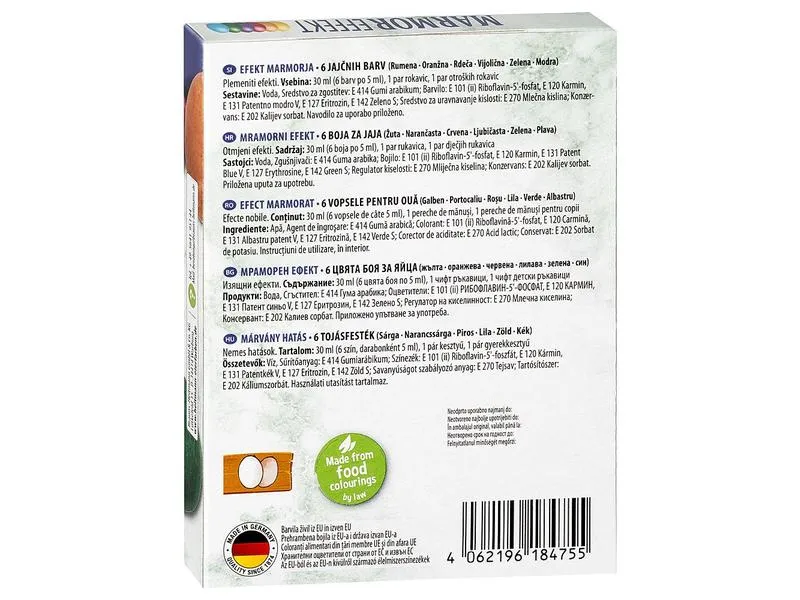 Brauns Heitmann Eierfarben Marmor Effekt 6 Stück, Mehrfarbig
