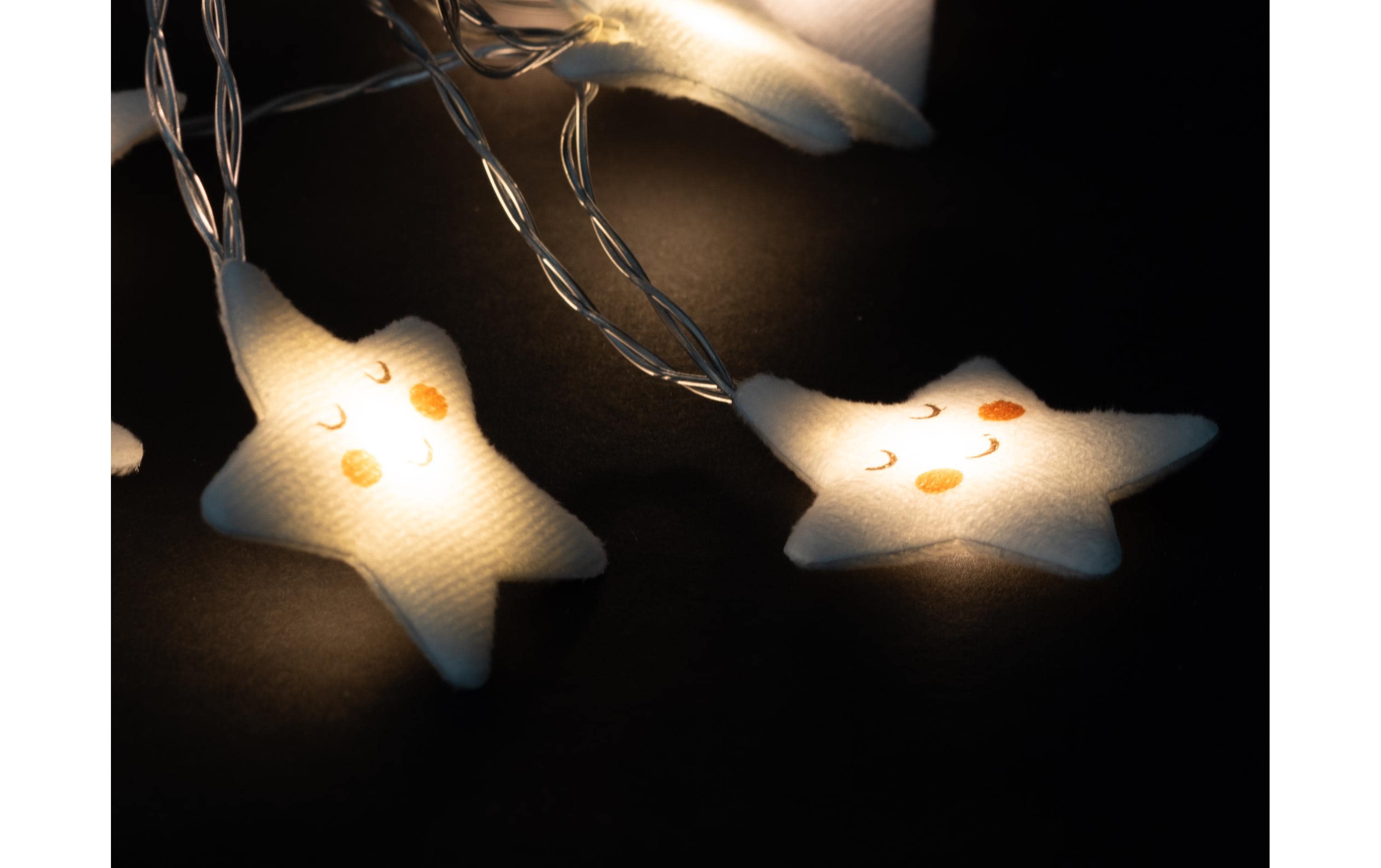 COCON Lichterkette Stoffsterne, 165 cm