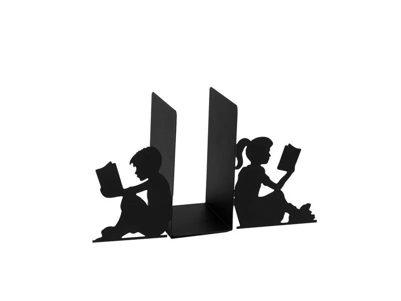 Wallxpert Buchstützen-Set Kinder Schwarz Wallxpert Buchstützen-Set Kinder Schwarz