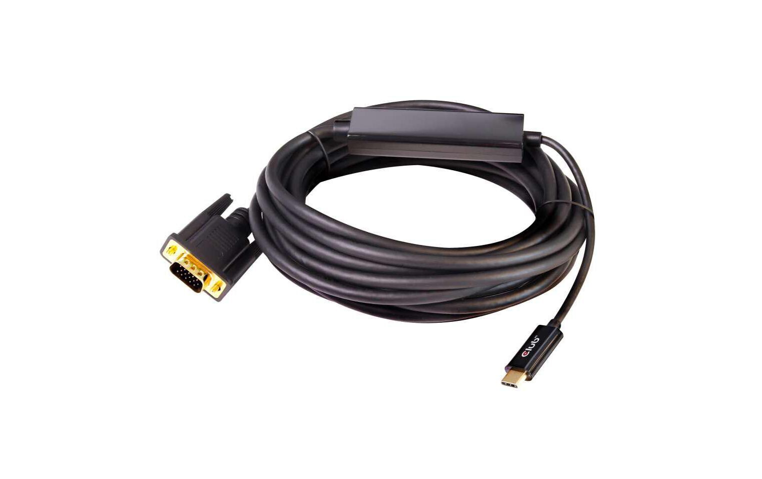 Club 3D Kabel USB Type-C - VGA, 5 m, Aktiv