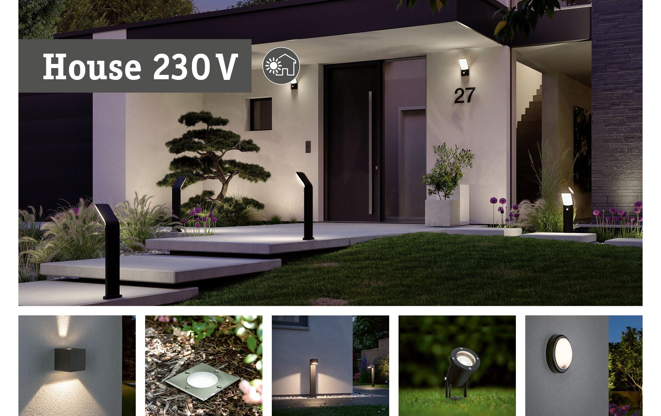 Paulmann House Minipoller Classic curved 230 V, Schwarz