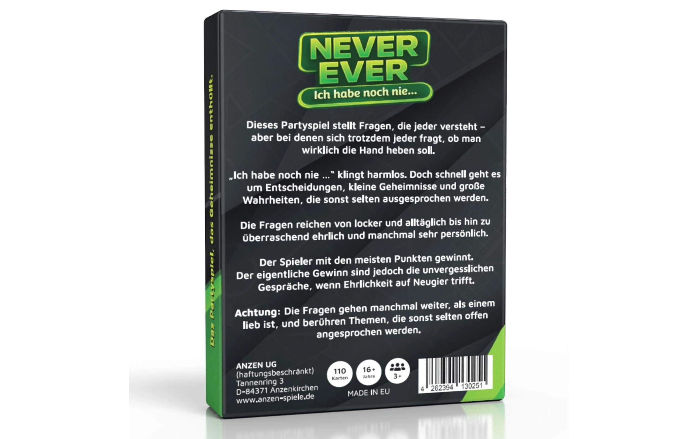 Anzen Spiele Familienspiel Never Ever -DE-
