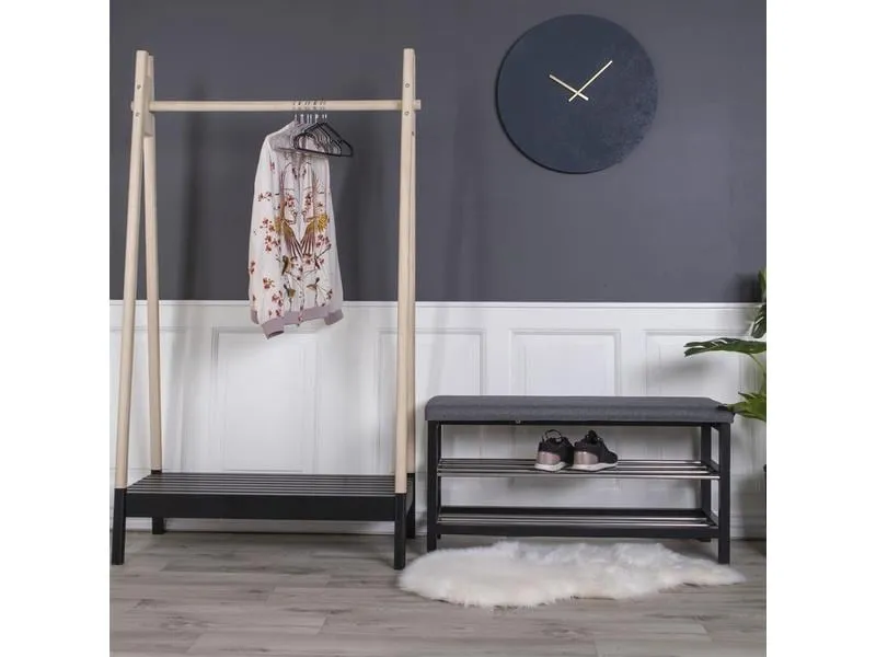 House Nordic Sitzbank Padova 100 x 50 cm, Grau/Schwarz