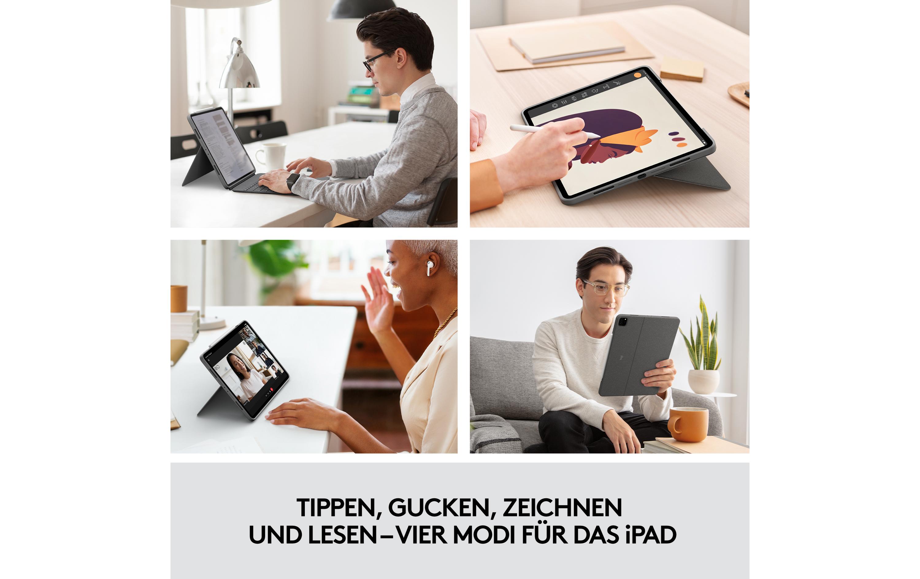 Logitech Tablet Tastatur Cover Combo Touch iPad Pro 12.9 5.-6. Gen.