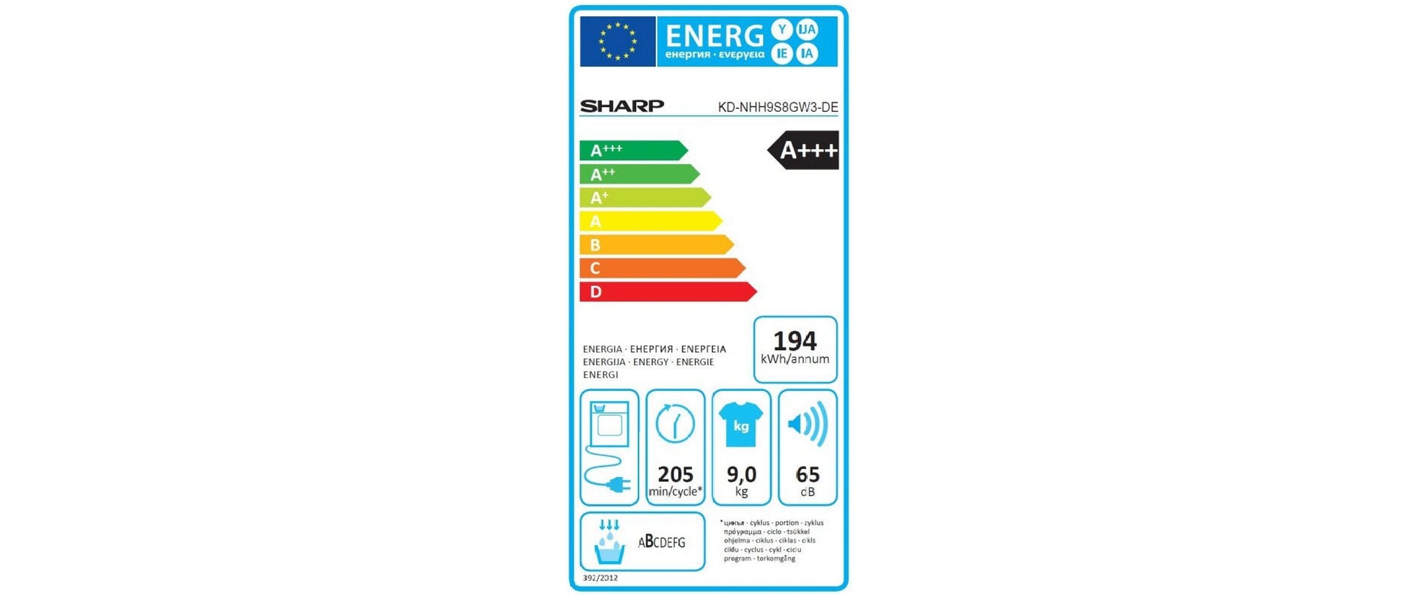 Sharp Wäschetrockner KD-NHH9S8GW3-DE Rechts Sharp Wäschetrockner KD-NHH9S8GW3-DE Rechts
