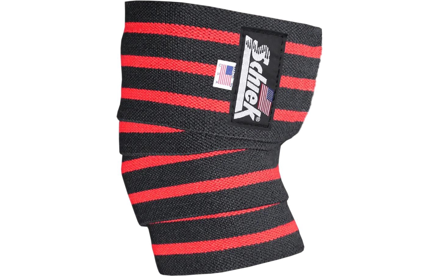 Schiek Sports Kniebandagen mit Klettverschluss Schwarz-Rot