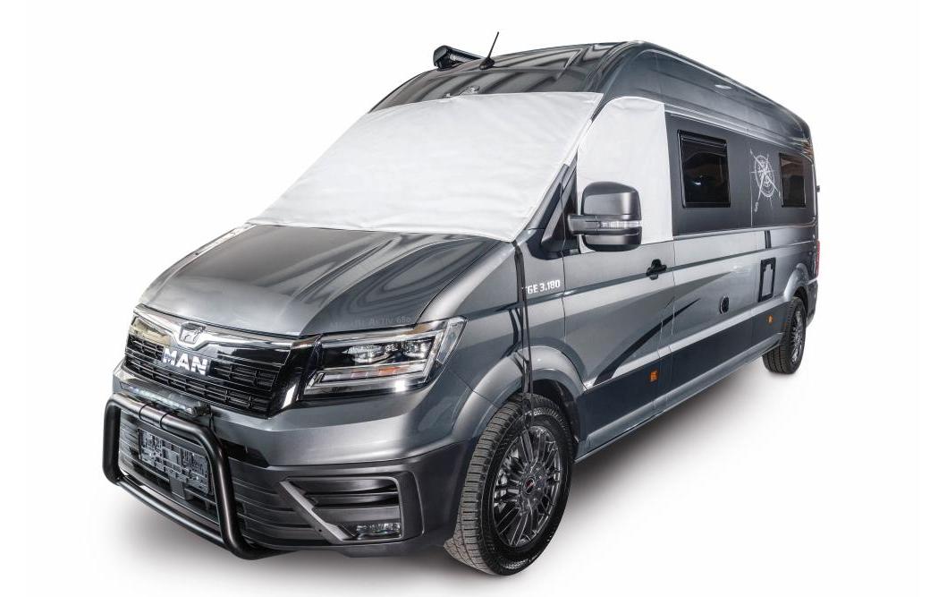 VanSpace Isolierung von Front- und Seitenscheiben, aussen VanSpace Isolierung von Front- und Seitenscheiben, aussen