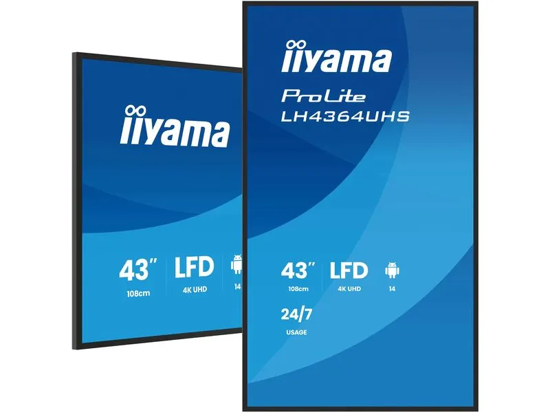 iiyama Public Display ProLite LH4364UHS-B1AG 43 iiyama Public Display ProLite LH4364UHS-B1AG 43
