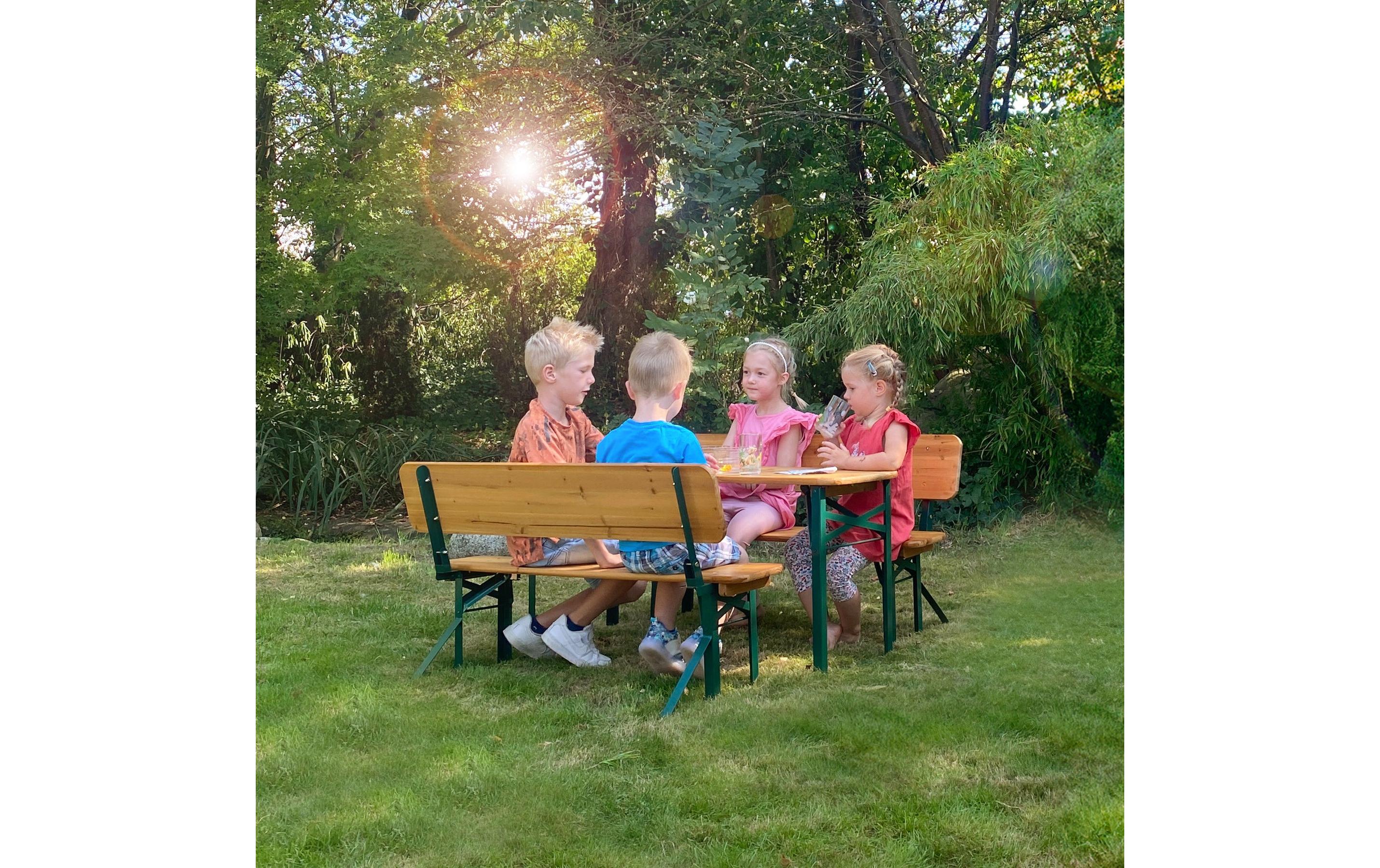 roba Kinderparty-Garnitur Natur/Grün