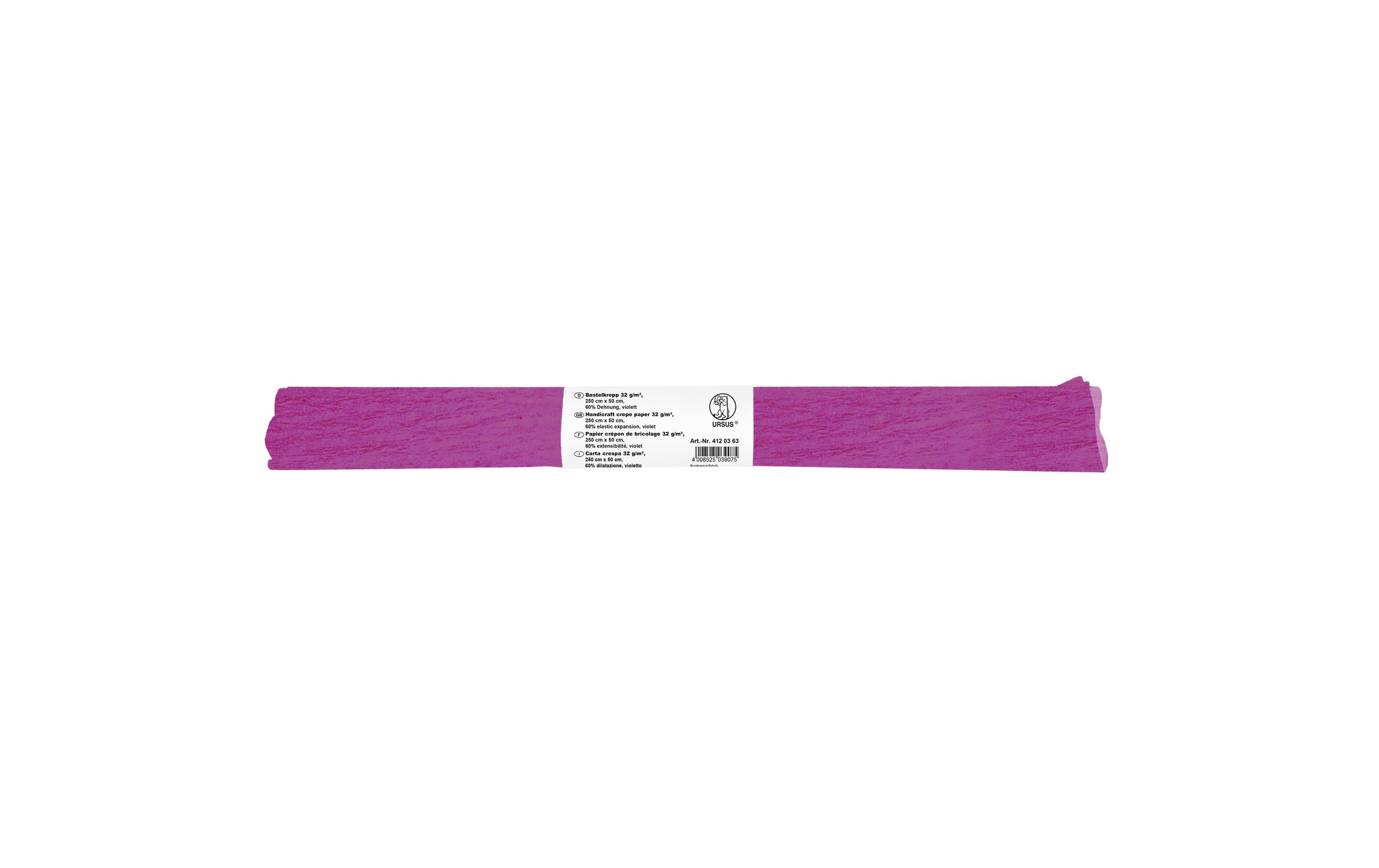 URSUS Krepppapier 50 cm x 2.5 m, 32 g/m², Violett