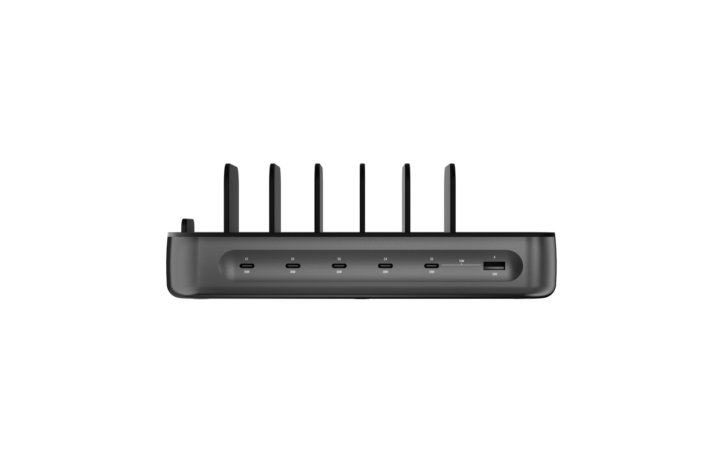 4smarts Ladestation Team 100W 5C/1A inkl. 6 Kabel 5x USB-C 1x USB-A 4smarts Ladestation Team 100W 5C/1A inkl. 6 Kabel 5x USB-C 1x USB-A
