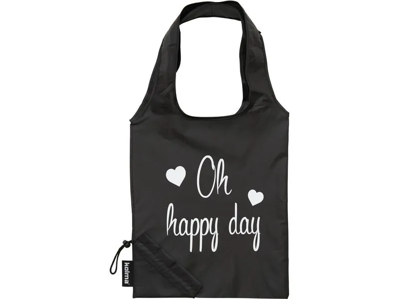 Kolma Einkaufstasche RPET «Oh happy day» Schwarz Kolma Einkaufstasche RPET «Oh happy day» Schwarz