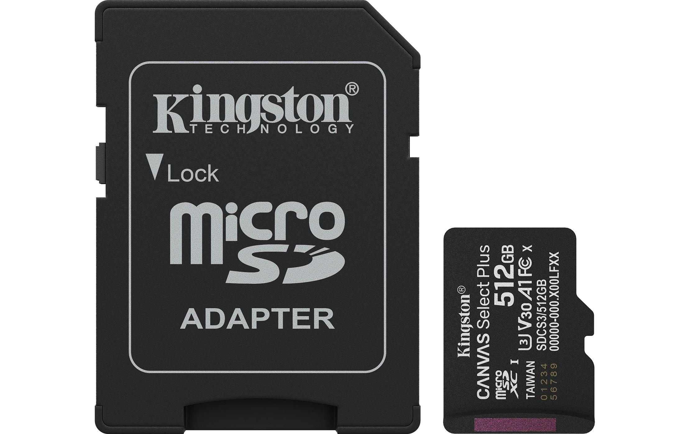 Kingston microSDXC-Karte Canvas Select Plus Gen3 512 GB