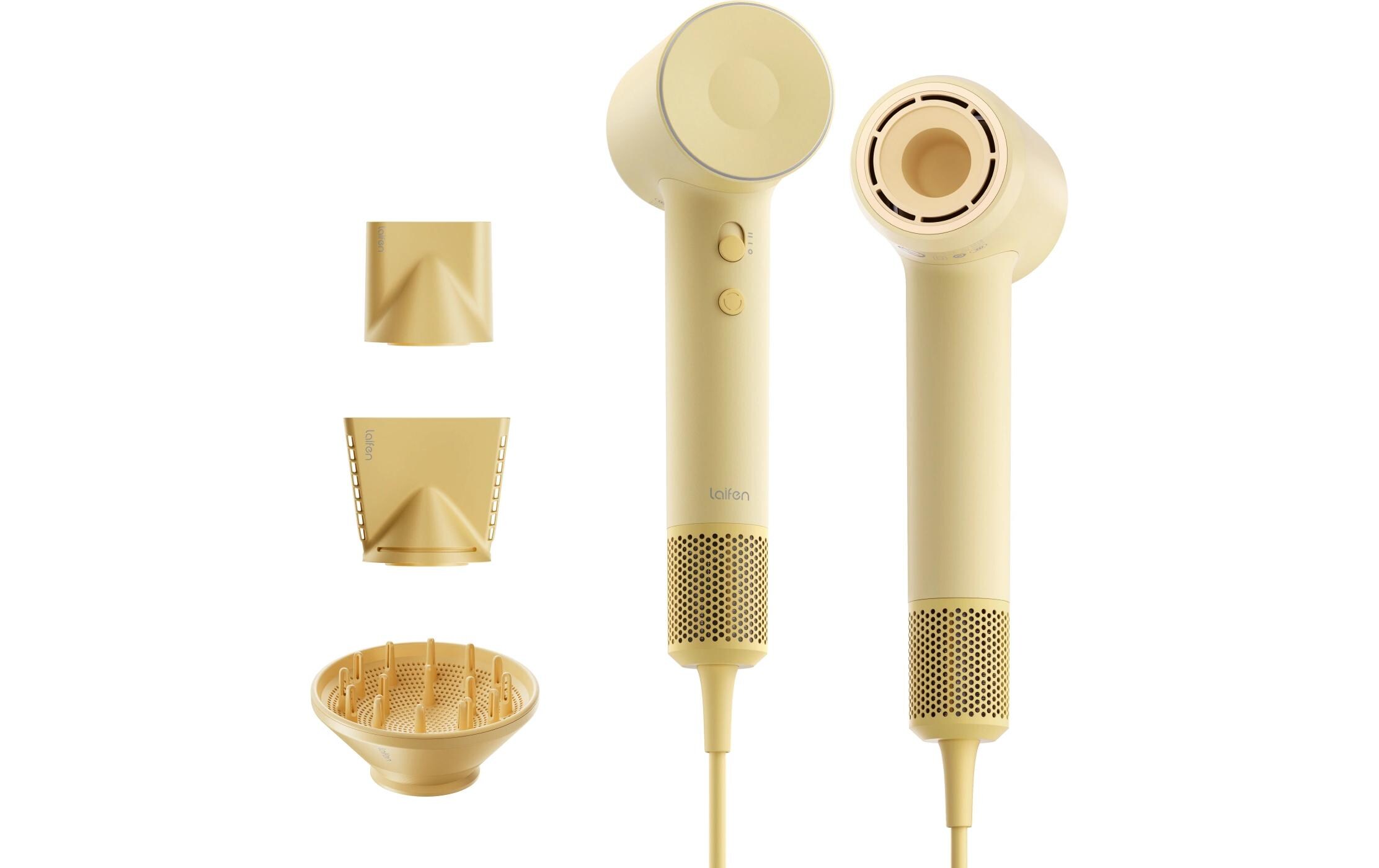 Laifen Haartrockner SE 2 BLA 3 Aufsätze & Magnetanschlusss, Gelb