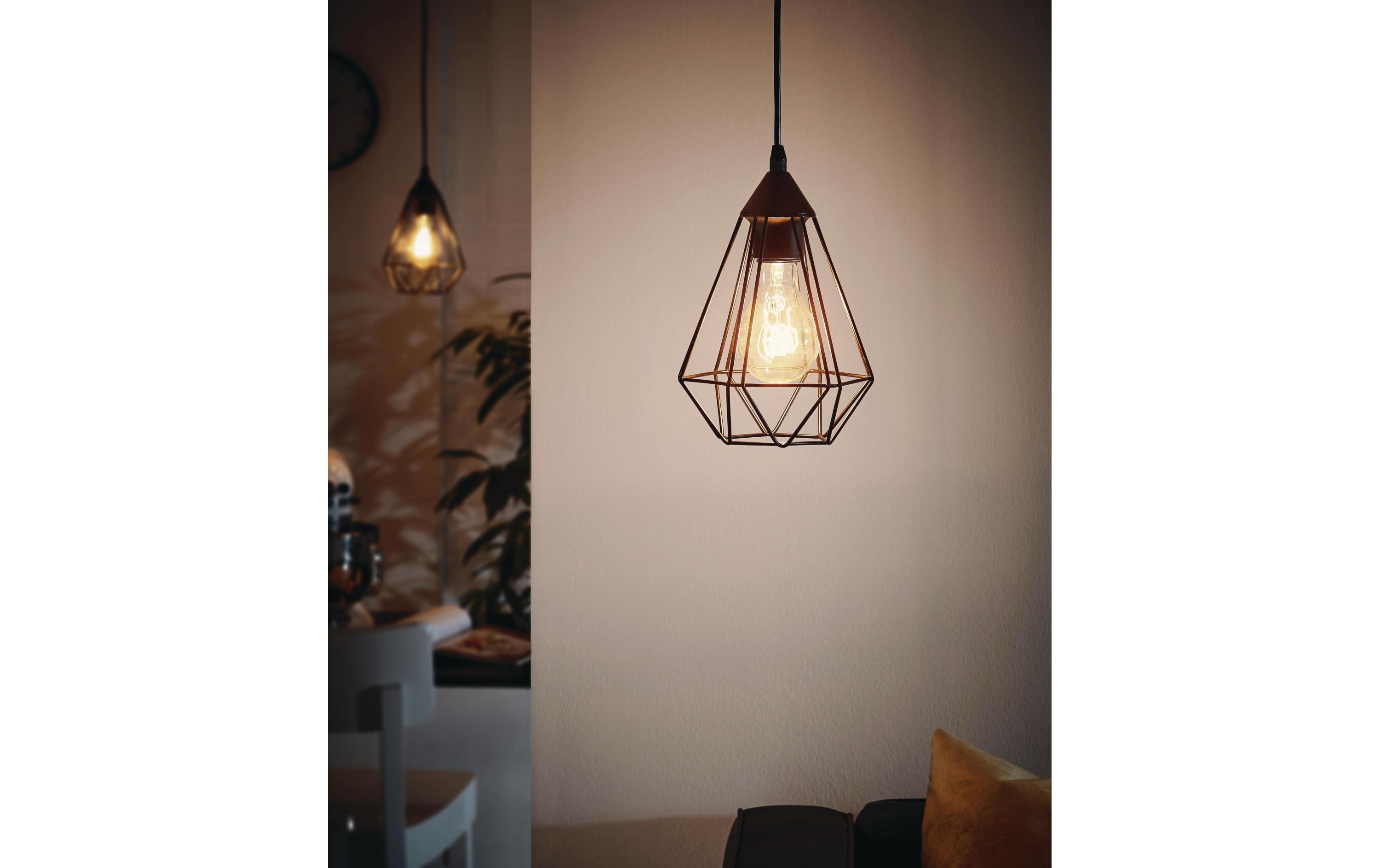 EGLO Leuchten Pendelleuchte TARBES 1x E27, 17.5 cm Schwarz EGLO Leuchten Pendelleuchte TARBES 1x E27, 17.5 cm Schwarz