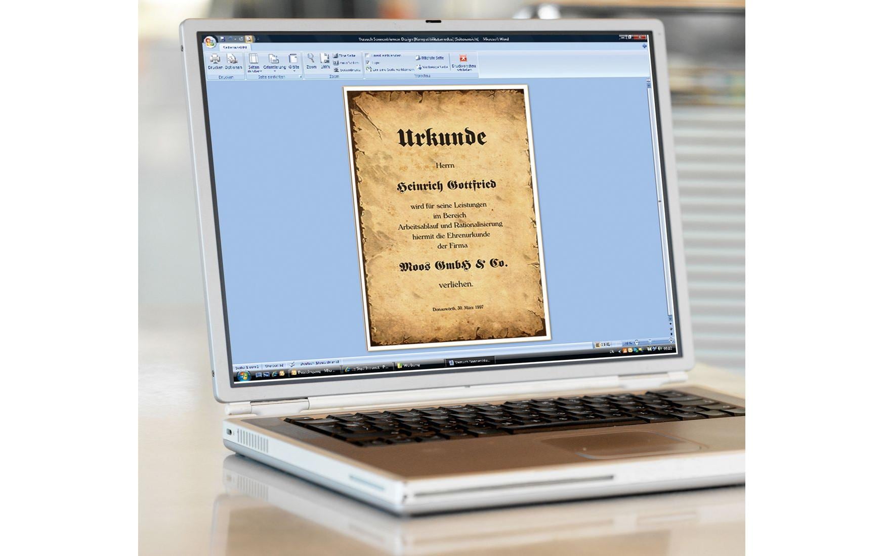 Sigel Motivpapier History A4, 90 g, 50 Blatt, Braun