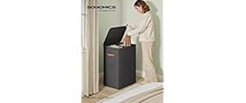 Songmics Wäschekorb mit 2 Fächern 170 l, Grau