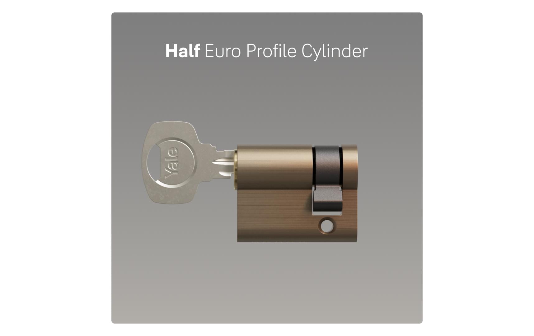 Yale Halbzylinder 500 plus, 10/30, Nickel sat. Standard Security