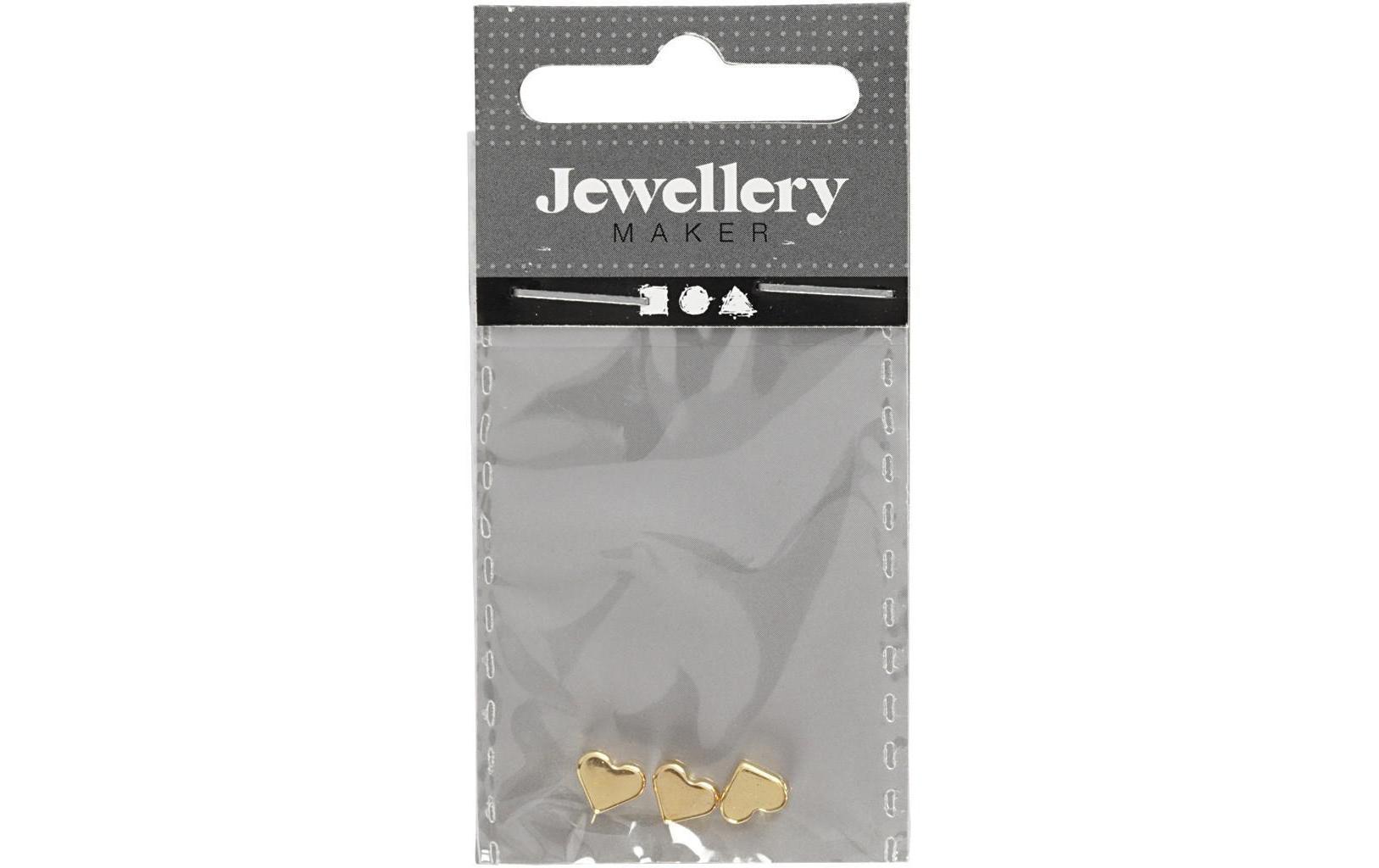 Creativ Company Perlen Herz, 7 mm, Vergoldet, 3 Stk. Creativ Company Perlen Herz, 7 mm, Vergoldet, 3 Stk.