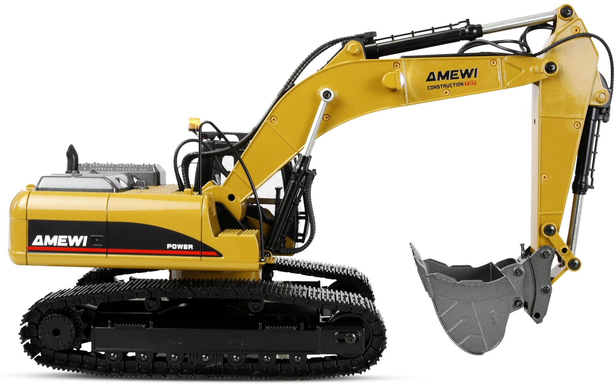 Amewi Kettenbagger G705E Vollmetall 1:14 Gelb Amewi Kettenbagger G705E Vollmetall 1:14 Gelb
