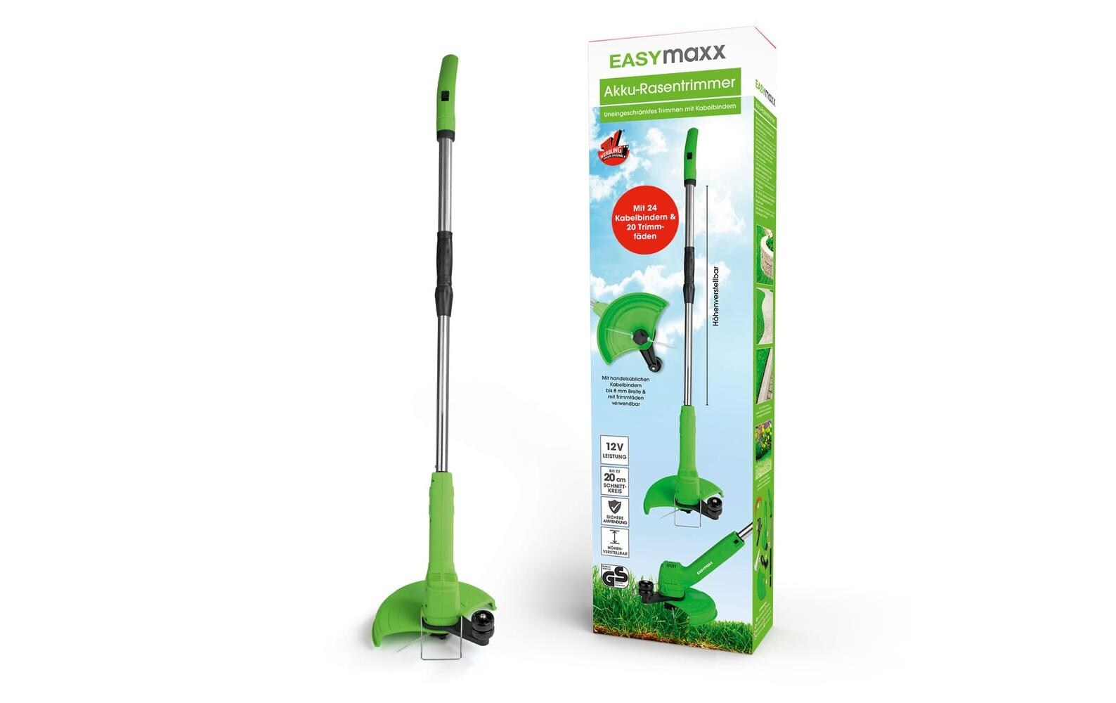 EASYmaxx Akku-Rasentrimmer – Grün