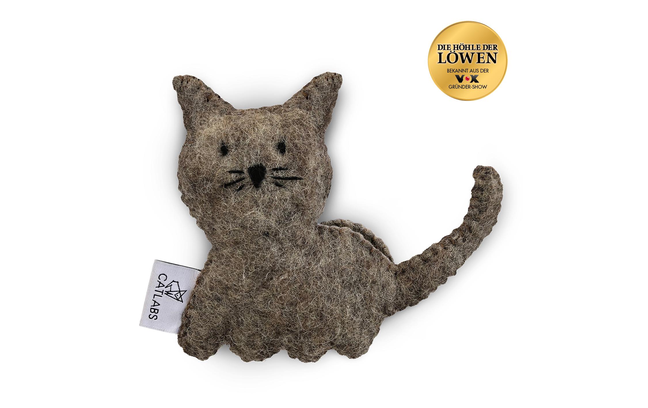 Catlabs Katzen-Spielzeug Kuschelige Katze mit Katzenminze