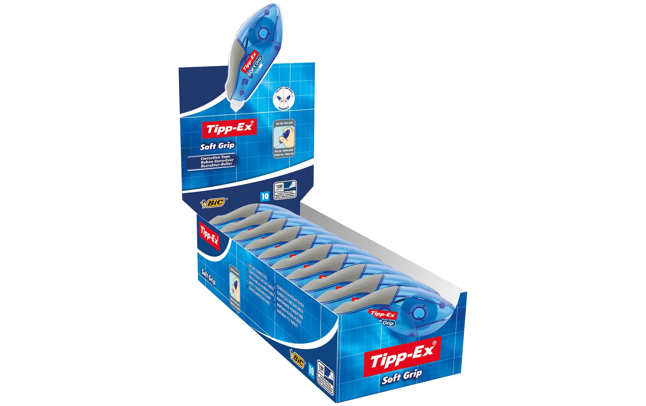 Tipp-Ex Korrekturroller Soft Grip 4.2 mm, 10er Box Tipp-Ex Korrekturroller Soft Grip 4.2 mm, 10er Box