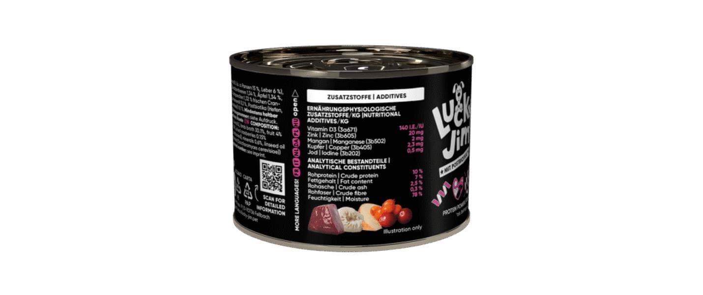 Lucky Jim Nassfutter Mini Mono Lamm 200 g