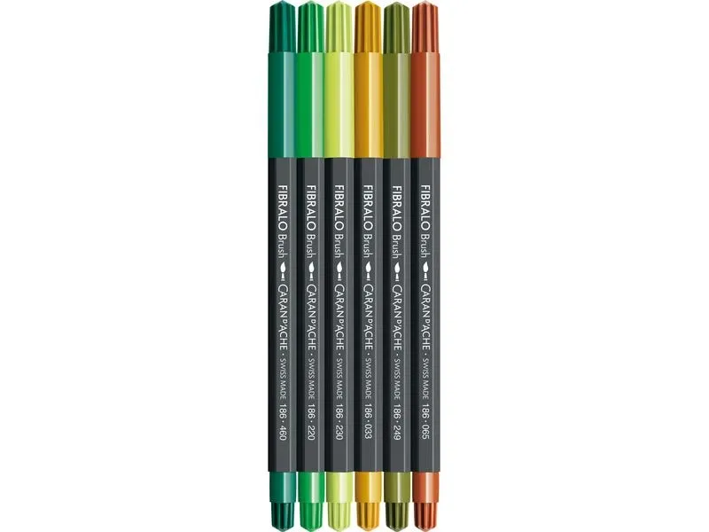 Caran d'Ache Filzstift Set Fibralo Brush Botani 6-teilig Caran d'Ache Filzstift Set Fibralo Brush Botani 6-teilig
