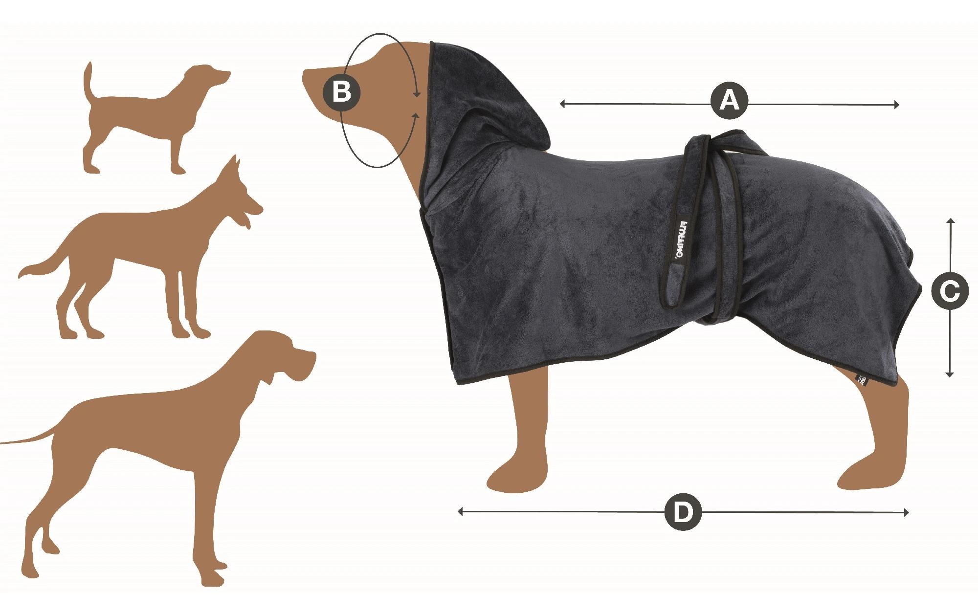 Fluffino Bademantel Beige / Blau, S