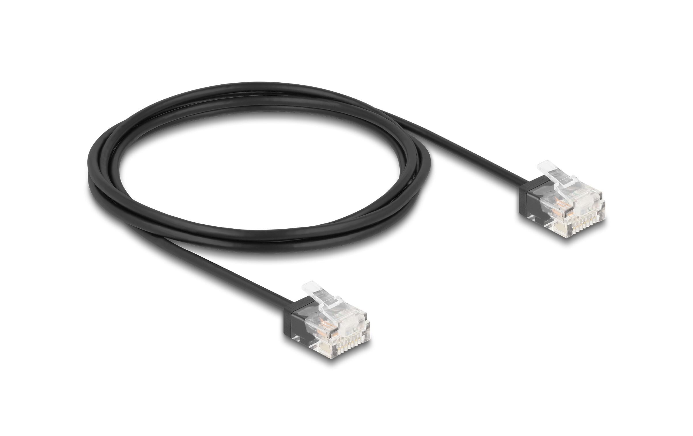 Delock Patchkabel Cat 6, UTP, 2 m, Schwarz