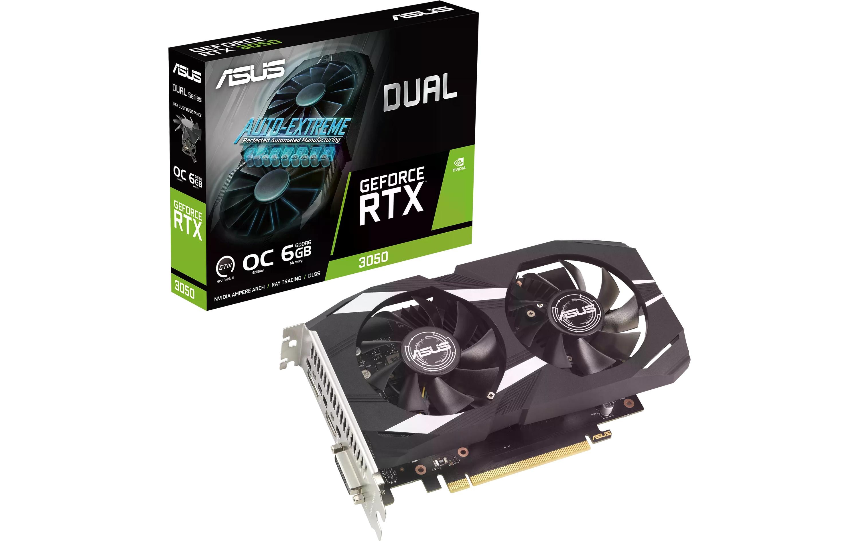 ASUS Grafikkarte Dual GeForce RTX 3050 OC Edition 6 GB ASUS Grafikkarte Dual GeForce RTX 3050 OC Edition 6 GB