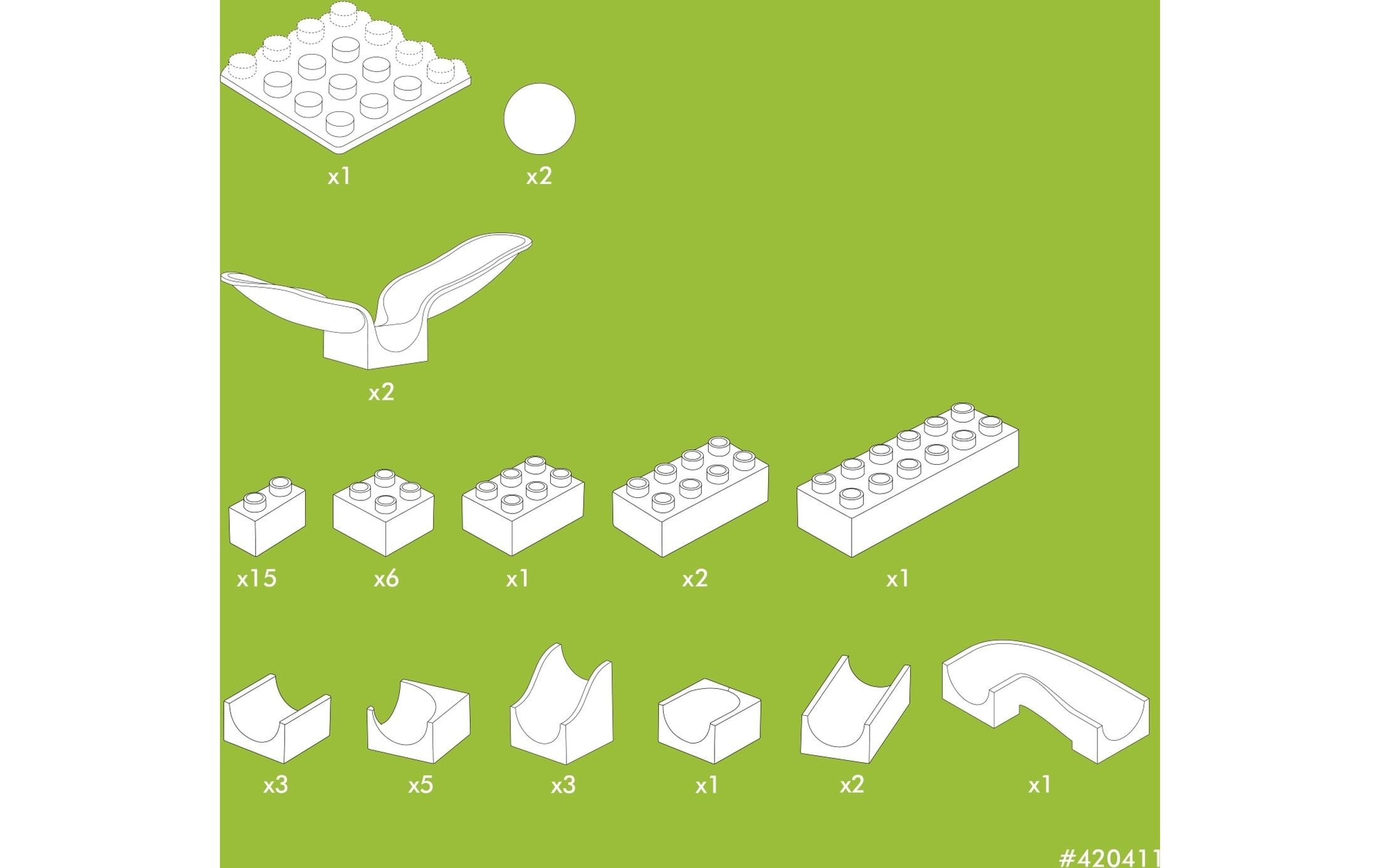 Hubelino Kugelbahn Schwinge Erweiterung 46 Teile Hubelino Kugelbahn Schwinge Erweiterung 46 Teile