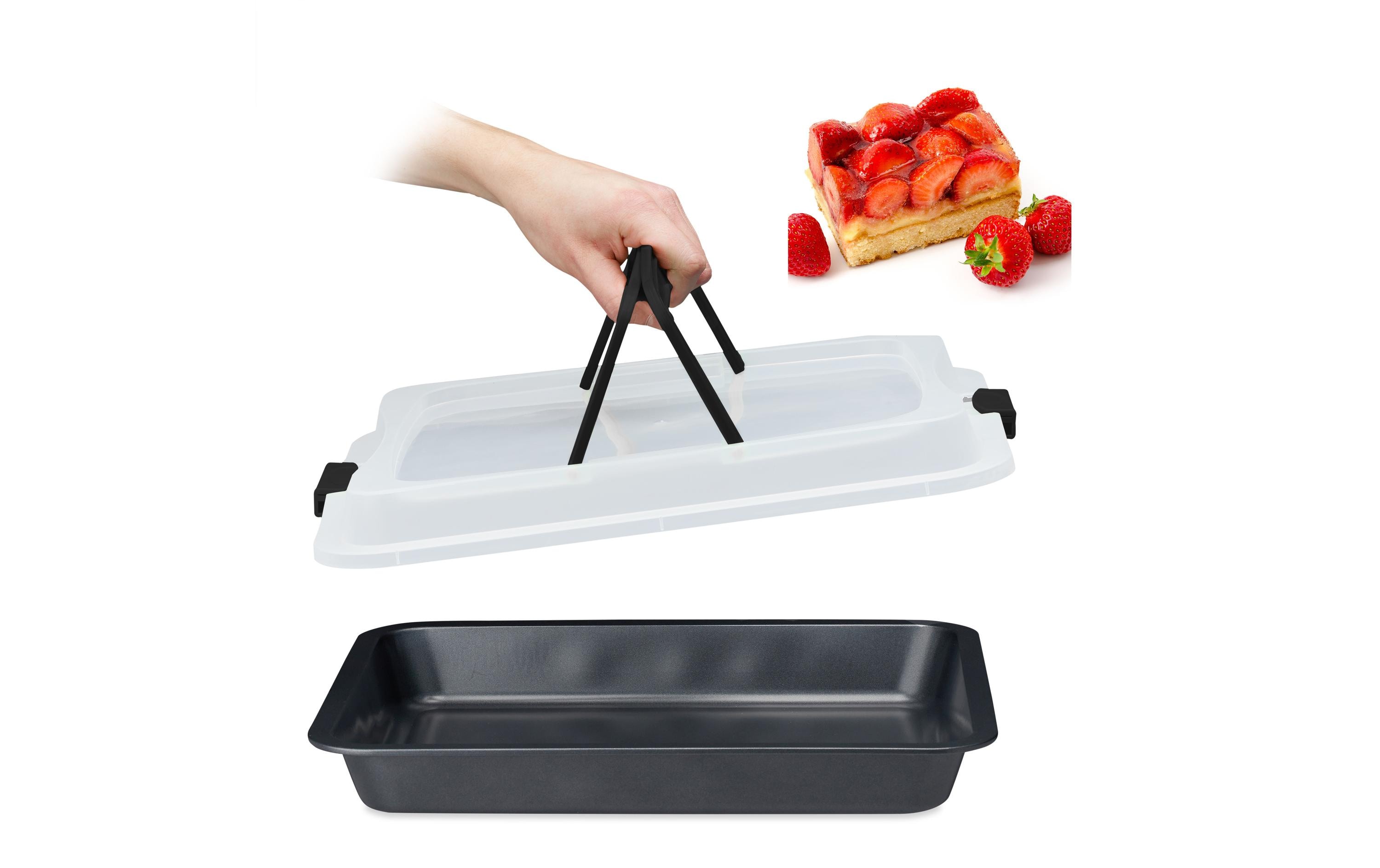 relaxdays Backform eckig 40.5 cm x 32.5 cm, Schwarz