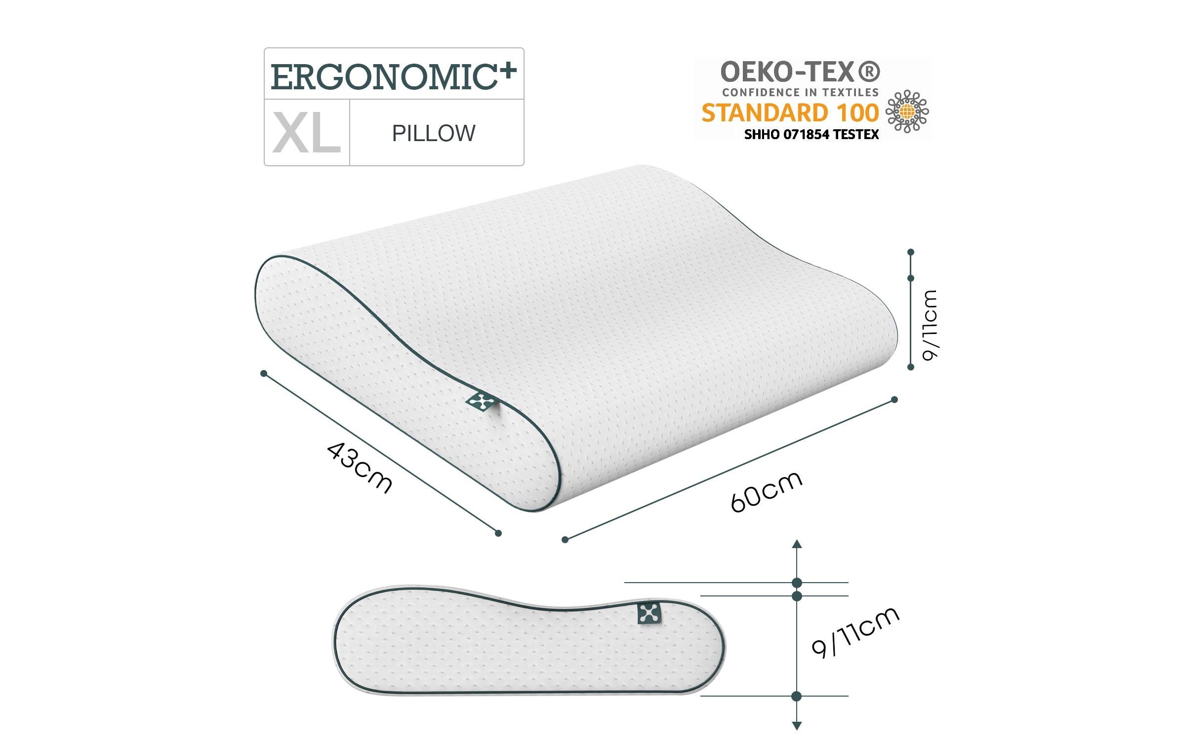 Smartsleep Nackenkissen Ergonomic + 60 x 43 cm