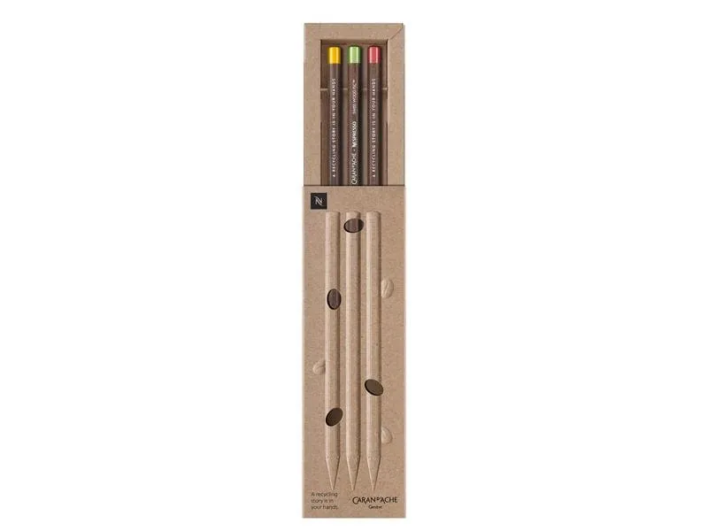 Caran d'Ache Bleistift Swiss Wood Nespresso HB, 3er Set Caran d'Ache Bleistift Swiss Wood Nespresso HB, 3er Set