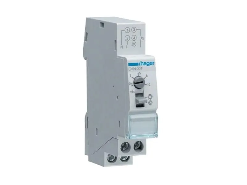 Hager Treppenlichtautomat 1 Schliesser 16A, 30 s - 10 min Hager Treppenlichtautomat 1 Schliesser 16A, 30 s - 10 min