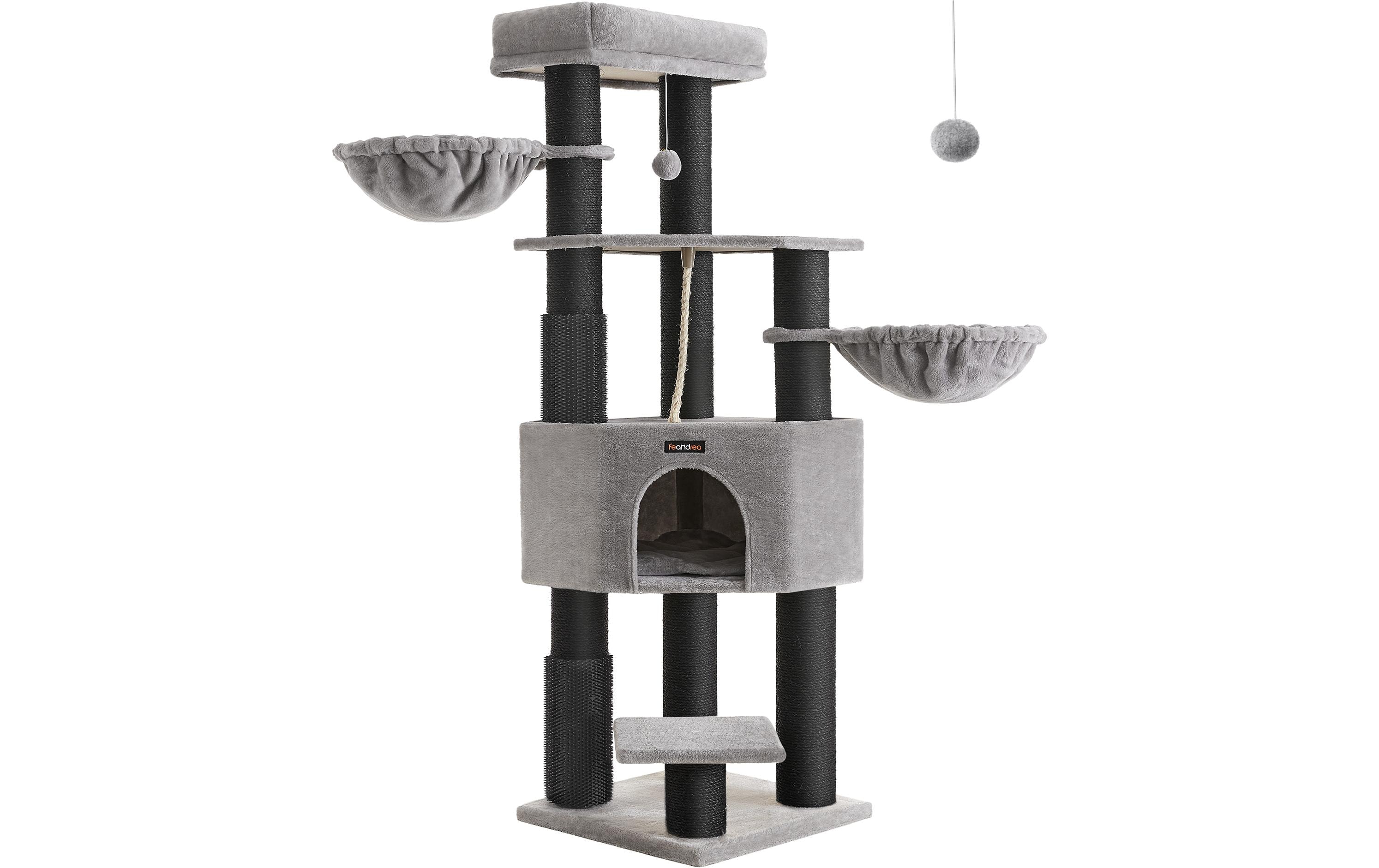 Feandrea Kratzbaum für grosse Katzen 160 cm, Schwarz