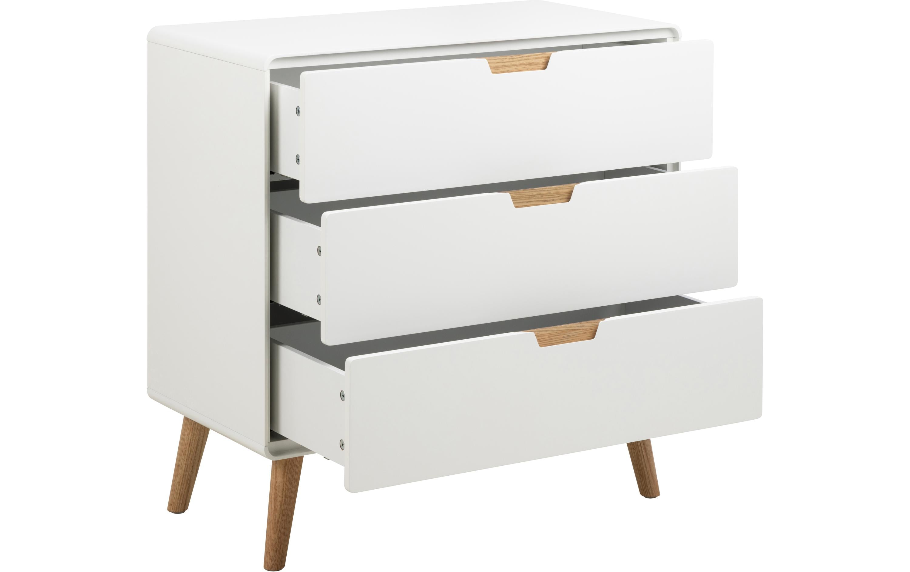 AC Design Kommode Lowell 80 x 80 cm, Weiss