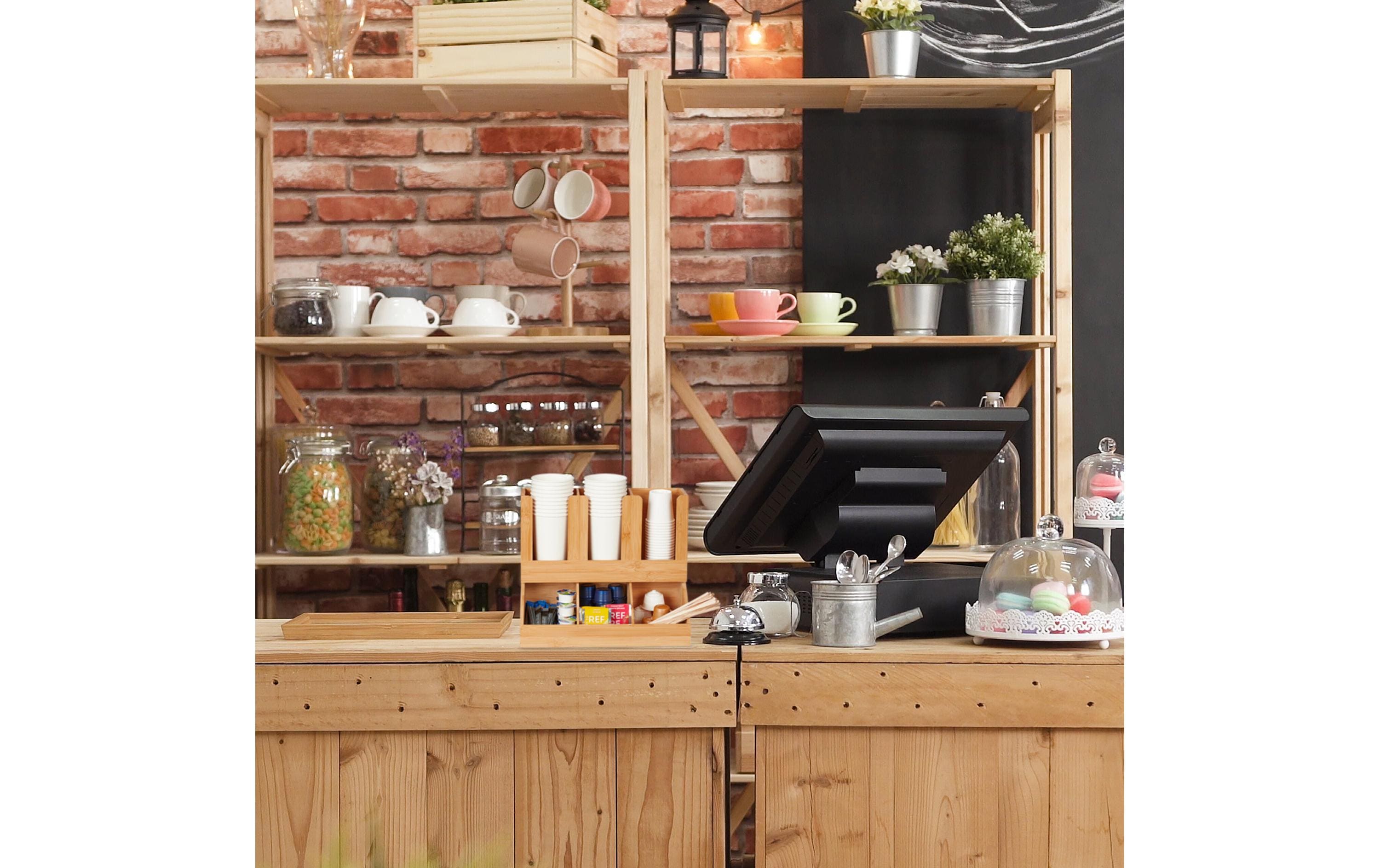 relaxdays Kaffee-Organizer mit 6 Fächern