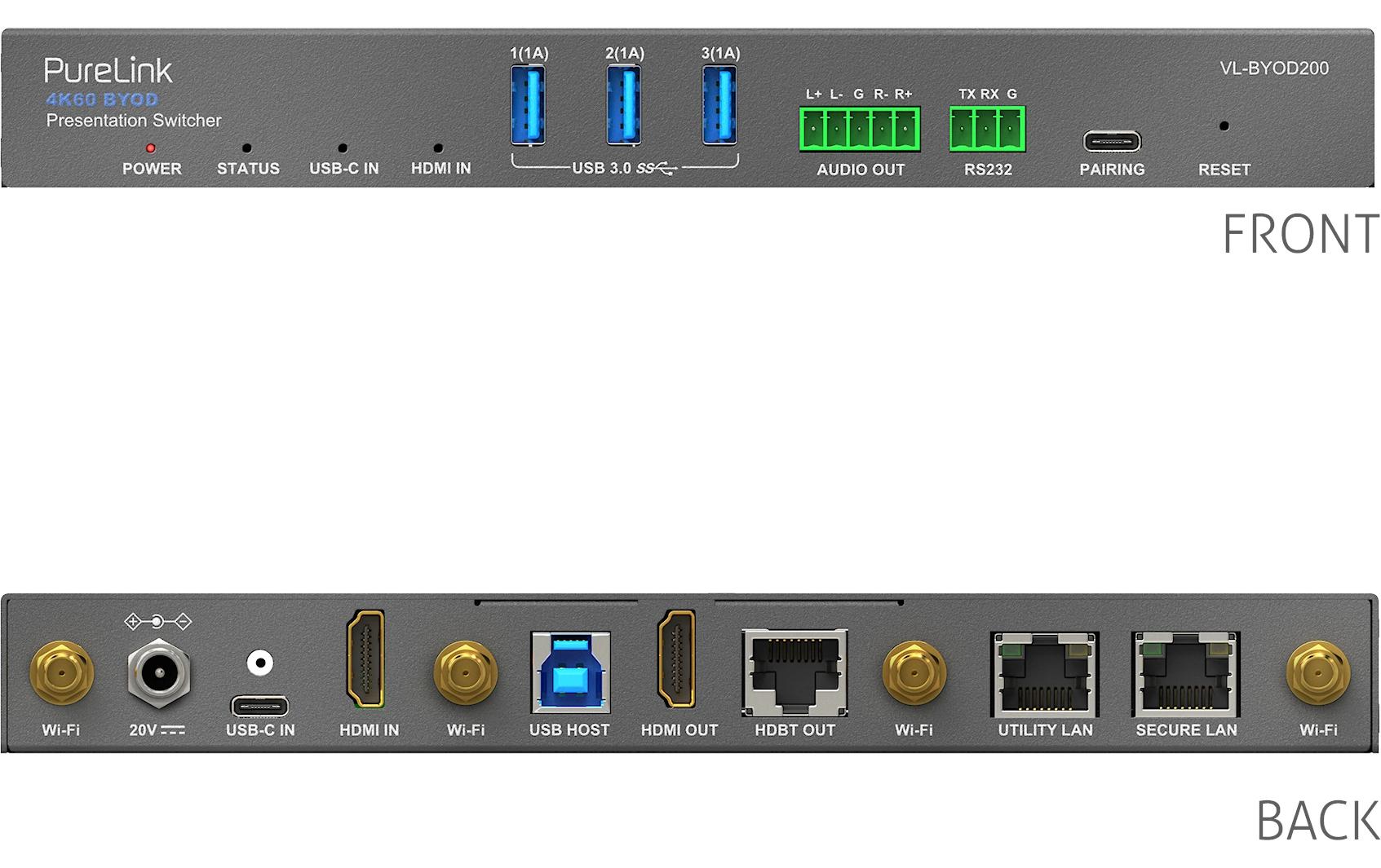 PureLink Presentation Switcher Vuelogic VL-BYOD200 4K 60 Hz