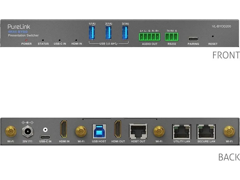 PureLink Presentation Switcher Vuelogic VL-BYOD200 4K 60 Hz