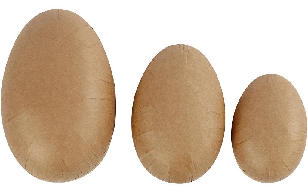 Creativ Company Ostereier 3 Stück, Braun