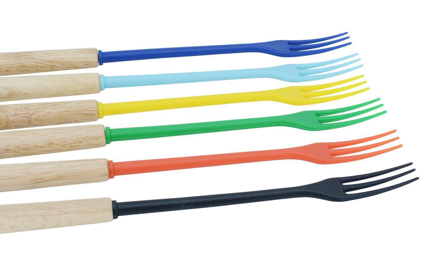 Kadastar Käsefonduegabel Protect Wood Colors 6 Personen