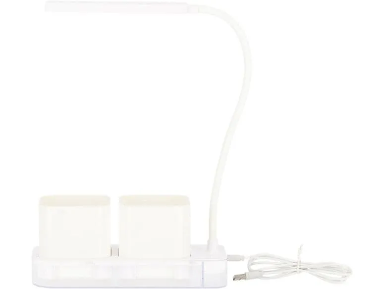 Esschert Design Pflanzenlampe Kunststoff 2 Töpfe Weiss USB Esschert Design Pflanzenlampe Kunststoff 2 Töpfe Weiss USB
