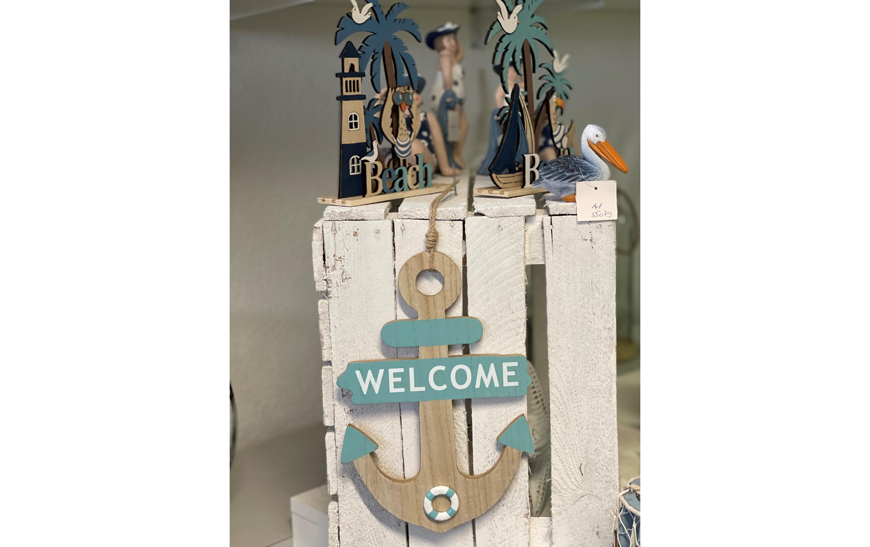 Dameco Wanddekoration Anker Welcome 30 cm