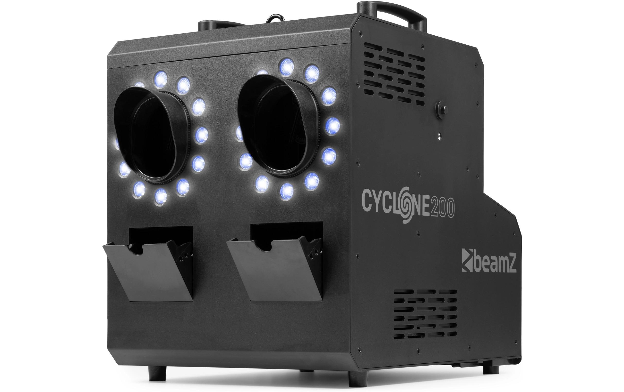 BeamZ Cyclone 200 3-in-1 Nebel- und Seifenblasenmaschine mit RGBW
