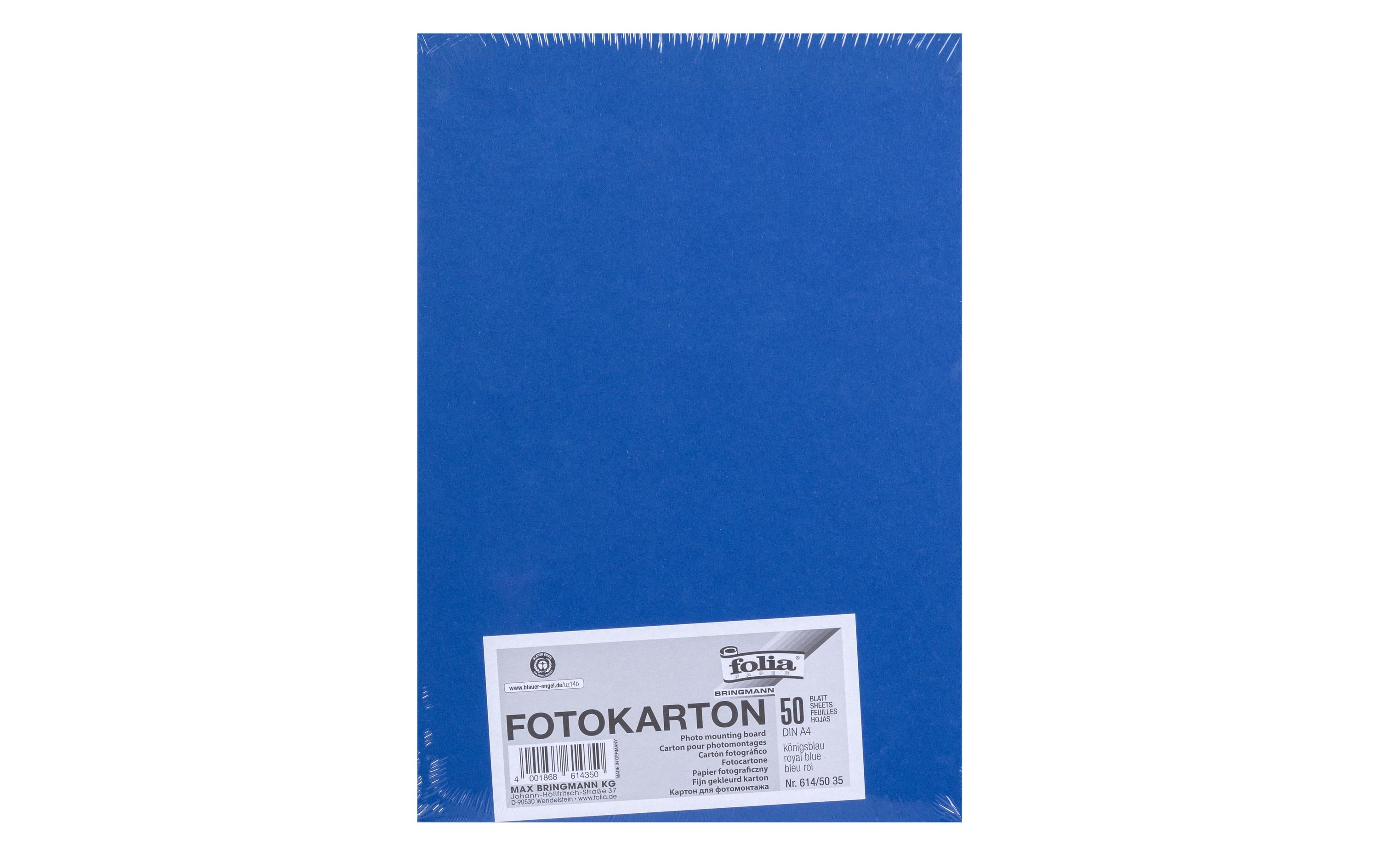 Folia Fotokarton A4 A4, 300 g/m², 50 Blatt, Königsblau